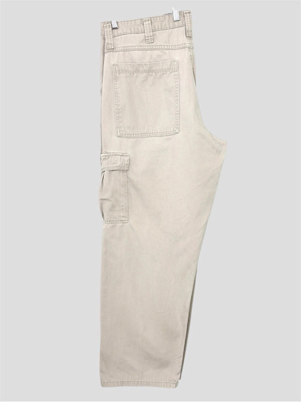 Vintage Wrangler Cargo Pants Men’s 36x30 Grey Cotton Twill Utility Workwear L - Picture 3 of 16